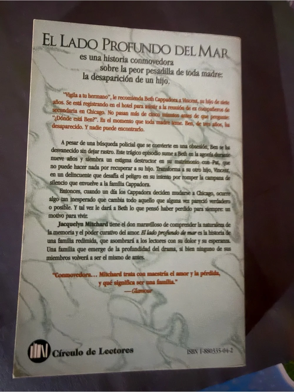 El Lado Profundo Del Mar by Jacquelyn Mitchard - Spanish Paperback